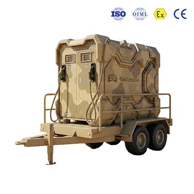 Skid-Mounted Mobile Fuel Station With Trailer